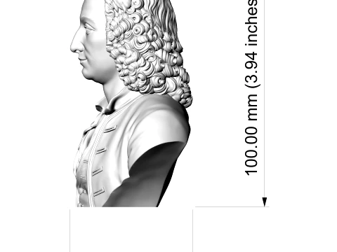 Antonio Vivaldi 3D Printable Bust 3D Print Model