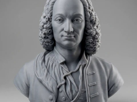Antonio Vivaldi 3D Printable Bust 3D Print Model