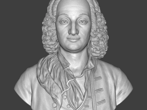 Antonio Vivaldi 3D Printable Bust 3D Print Model