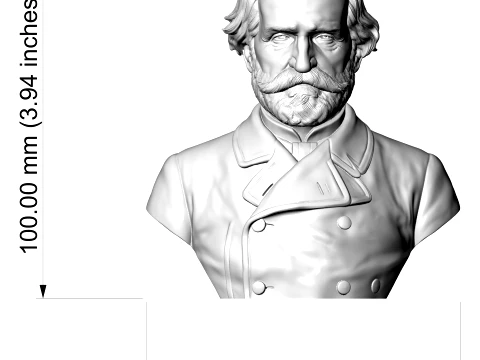 Giuseppe Verdi 3D Printable Bust 3D Print Model