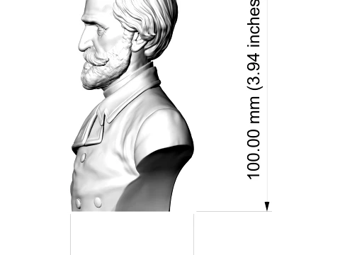 Giuseppe Verdi 3D Printable Bust 3D Print Model