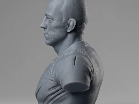 Georges St-Pierre 3D Printable Bust 3D Print Model