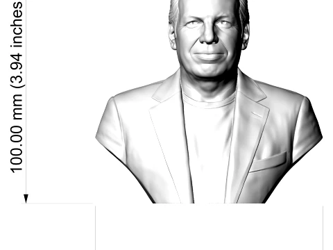 Hans Zimmer 3D Printable Bust 3D Print Model