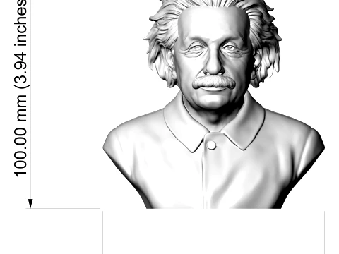 Albert Einstein 3D Printable Bust 3D Print Model