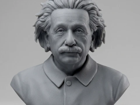 Albert Einstein 3D Printable Bust 3D Print Model