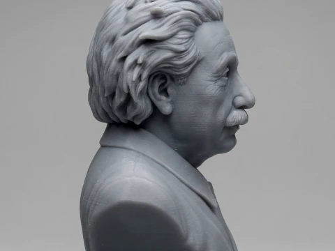 Albert Einstein 3D Printable Bust 3D Print Model
