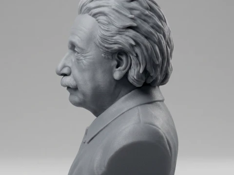 Albert Einstein 3D Printable Bust 3D Print Model
