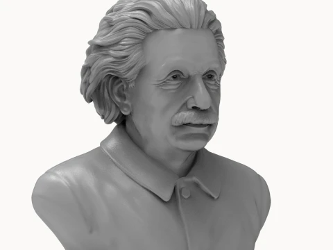 Albert Einstein 3D Printable Bust 3D Print Model