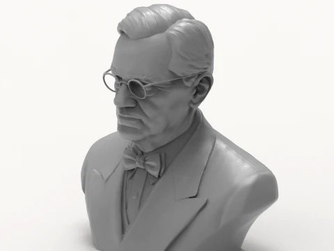 Alexander Fleming 3D Printable Bust 3D Print Model
