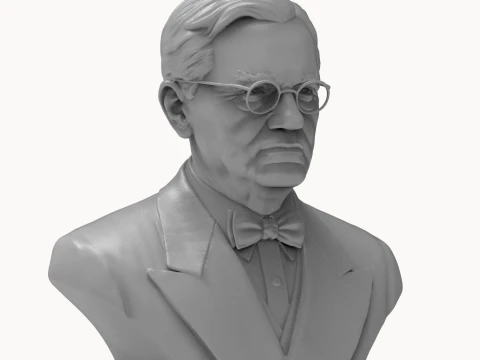 Alexander Fleming 3D Printable Bust 3D Print Model