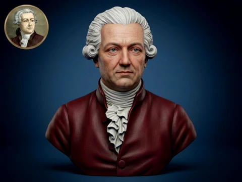 Antoine Lavoisier 3D Printable Bust 3D Print Model