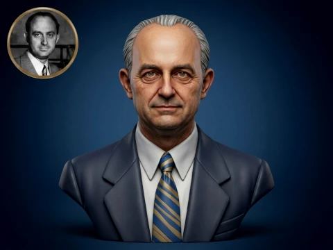 Enrico Fermi 3D Printable Bust 3D Print Model
