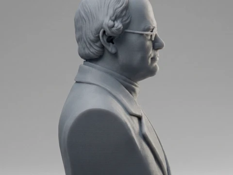 Gregor Mendel 3D Printable Bust 3D Print Model