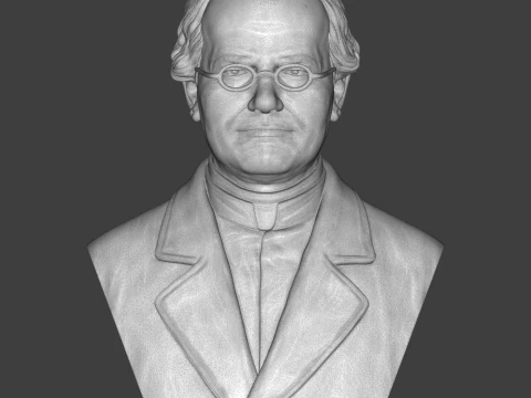Gregor Mendel 3D Printable Bust 3D Print Model