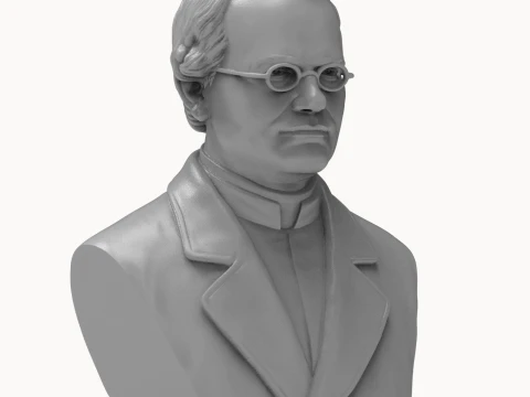 Gregor Mendel 3D Printable Bust 3D Print Model
