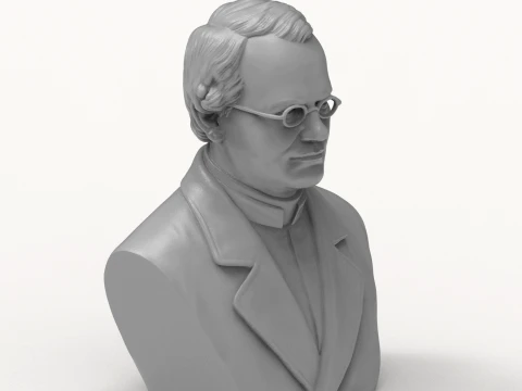 Gregor Mendel 3D Printable Bust 3D Print Model