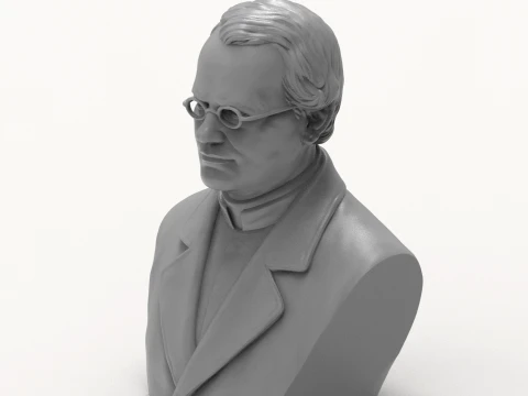 Gregor Mendel 3D Printable Bust 3D Print Model