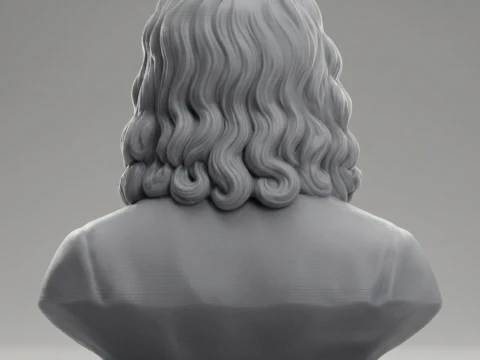 Isaac Newton 3D Printable Bust 3D Print Model