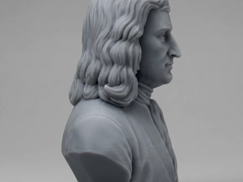 Isaac Newton 3D Printable Bust 3D Print Model