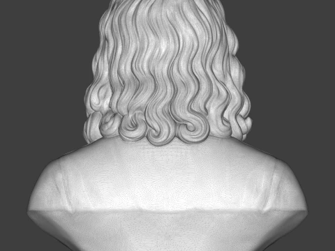 Isaac Newton 3D Printable Bust 3D Print Model