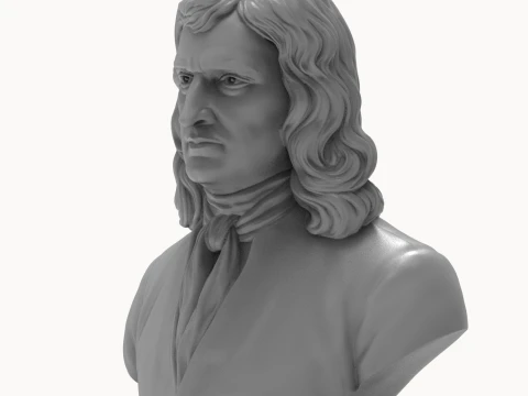Isaac Newton 3D Printable Bust 3D Print Model