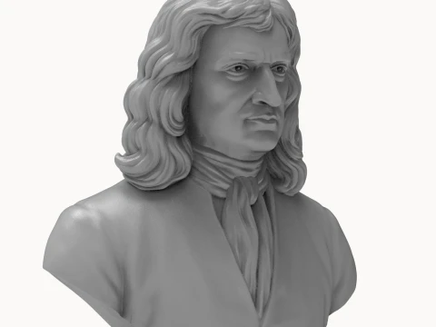 Isaac Newton 3D Printable Bust 3D Print Model