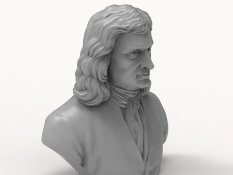 Isaac Newton 3D Printable Bust 3D Print Model