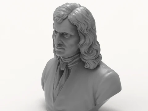 Isaac Newton 3D Printable Bust 3D Print Model