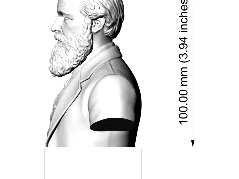 James Clerk Maxwell 3D Printable Bust 3D Print Model