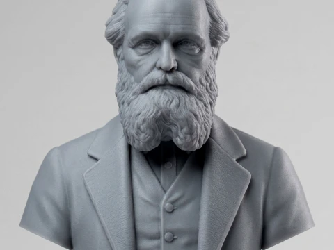 James Clerk Maxwell 3D Printable Bust 3D Print Model