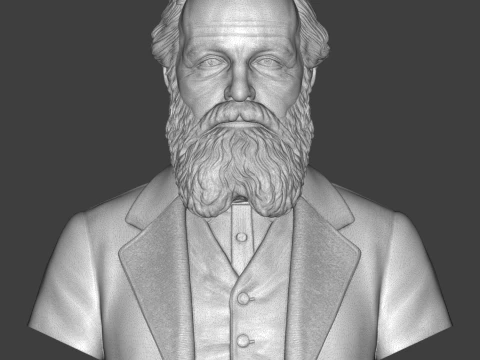James Clerk Maxwell 3D Printable Bust 3D Print Model