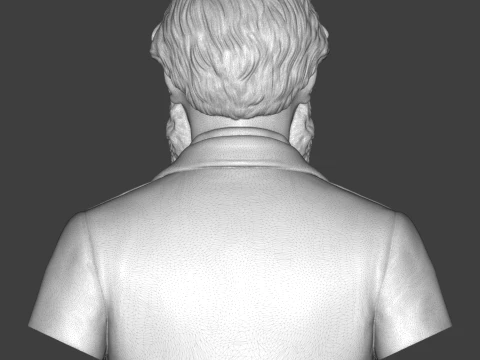 James Clerk Maxwell 3D Printable Bust 3D Print Model