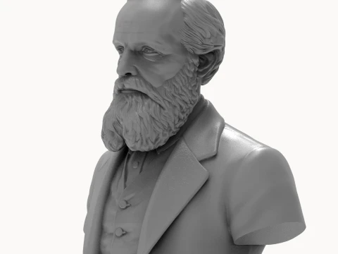 James Clerk Maxwell 3D Printable Bust 3D Print Model