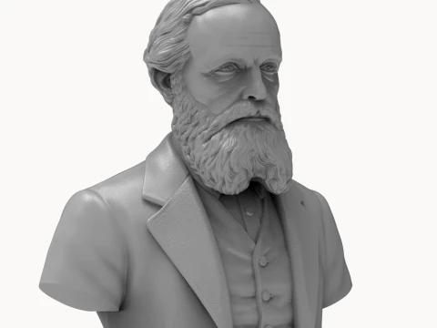 James Clerk Maxwell 3D Printable Bust 3D Print Model