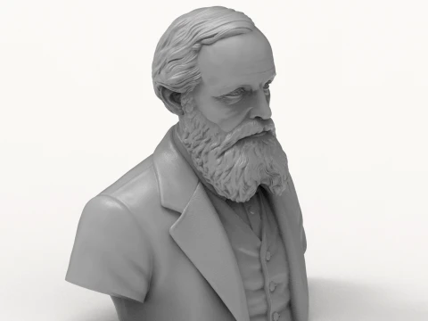 James Clerk Maxwell 3D Printable Bust 3D Print Model
