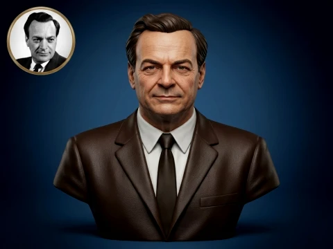 Richard Feynman 3D Printable Bust 3D Print Model