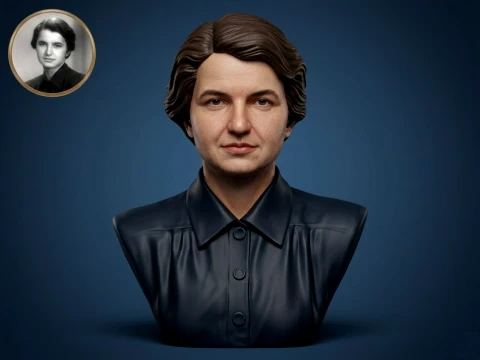 Rosalind Franklin 3D Printable Bust 3D Print Model