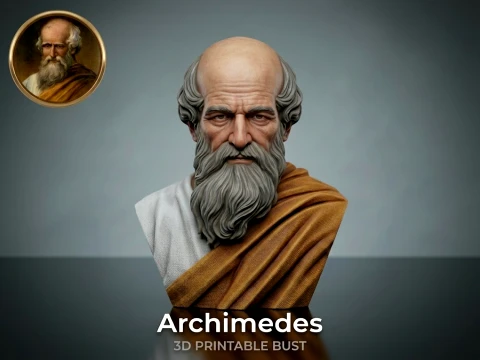 Archimedes Historical 3D Printable Bust 3D Print Model