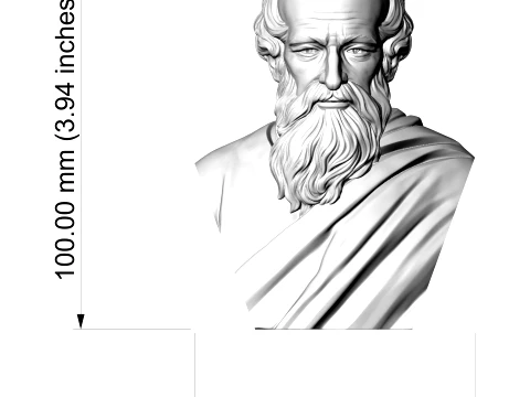 Archimedes Historical 3D Printable Bust 3D Print Model