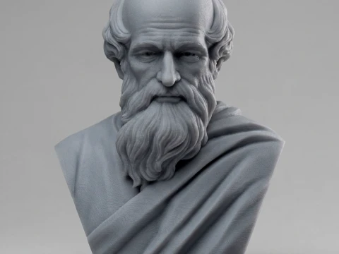 Archimedes Historical 3D Printable Bust 3D Print Model