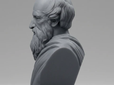 Archimedes Historical 3D Printable Bust 3D Print Model
