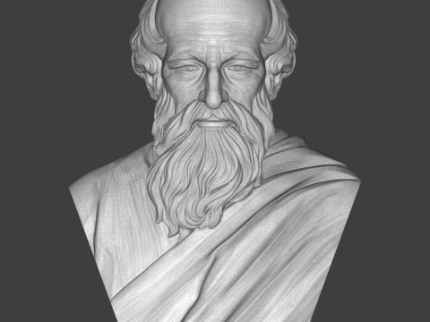 Archimedes Historical 3D Printable Bust 3D Print Model