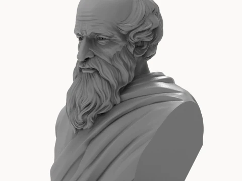 Archimedes Historical 3D Printable Bust 3D Print Model