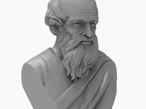 Archimedes Historical 3D Printable Bust 3D Print Model