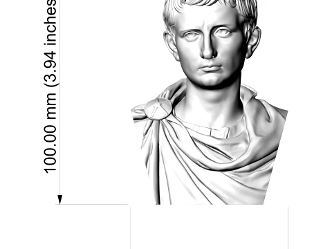 Augustus First Roman Emperor 3D Printable Bust 3D Print Model