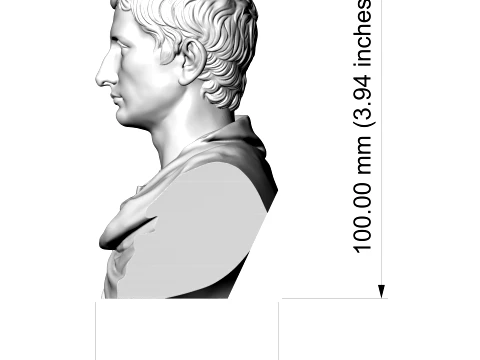 Augustus First Roman Emperor 3D Printable Bust 3D Print Model