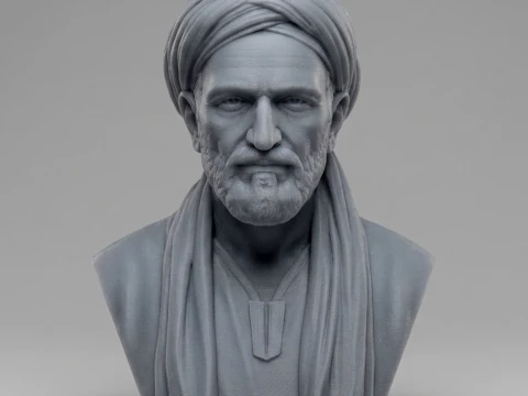 Avicenna Historical Polymath 3D Printable Bust 3D Print Model