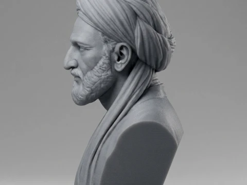 Avicenna Historical Polymath 3D Printable Bust 3D Print Model