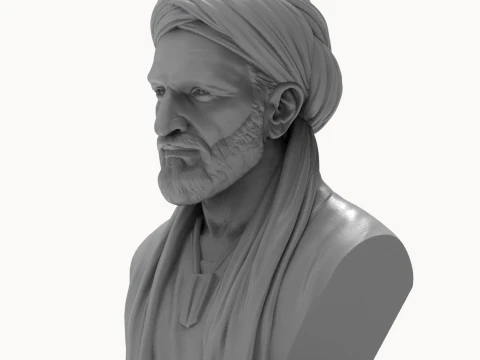 Avicenna Historical Polymath 3D Printable Bust 3D Print Model