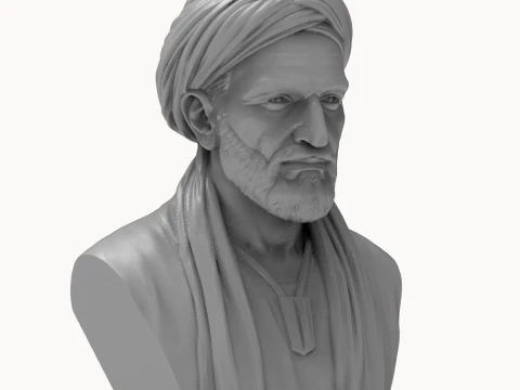 Avicenna Historical Polymath 3D Printable Bust 3D Print Model